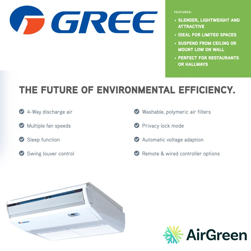Unité Plancher-Plafond GREE | 9 000 BTU | Montréal, Laval, Longueuil, Rive Sud et Rive Nord