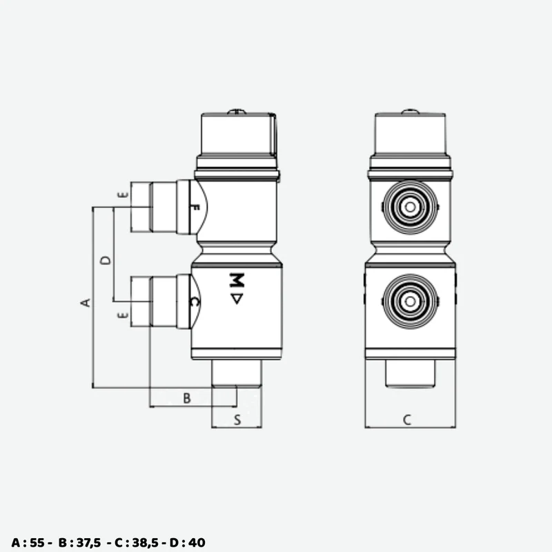 Mitigeur Thermostatique multiposition 30 l/min 3/4"