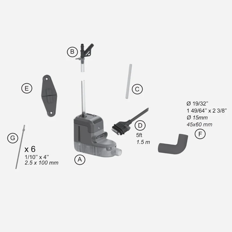 Pompe de relevage Si-10 Univers'L à piston oscillant avec détection intégrée 20 l/h