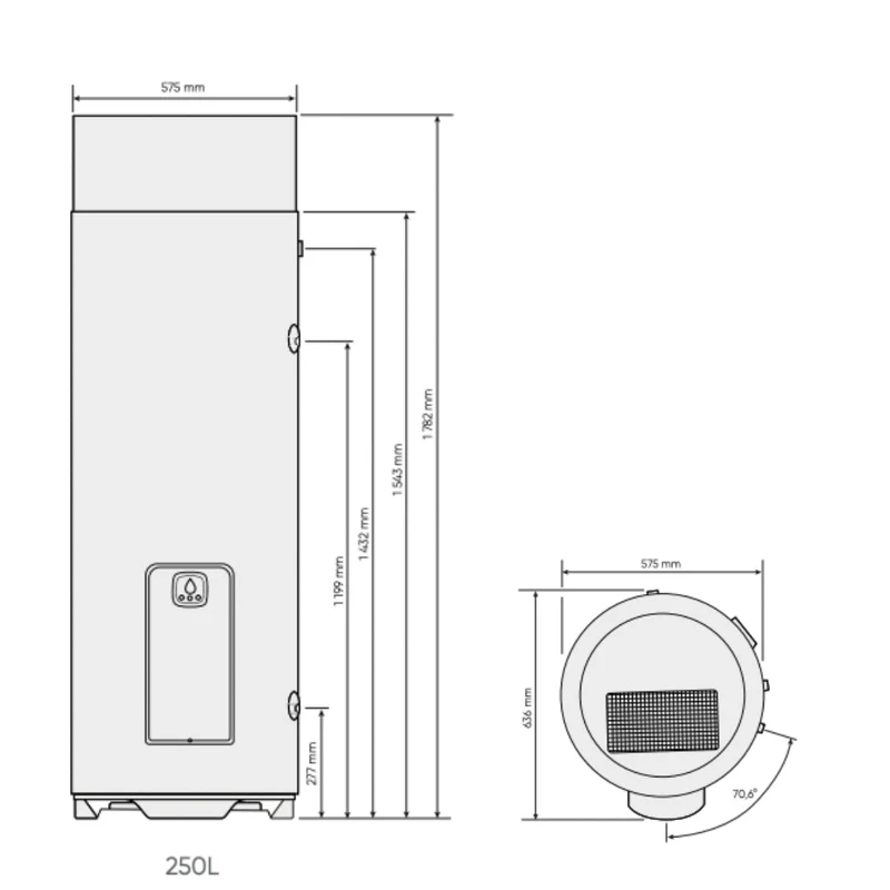 Chauffe-eau thermodynamique au sol Atlantic Égéo 200 L connecté