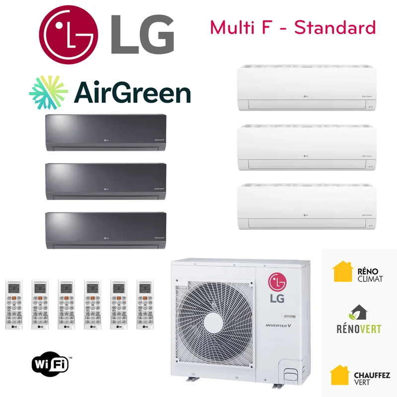 Thermopompe 6-Zones LG MULTI F | Compresseur 60 000 BTU | Montréal, Laval, Longueuil, Rive Sud et Rive Nord