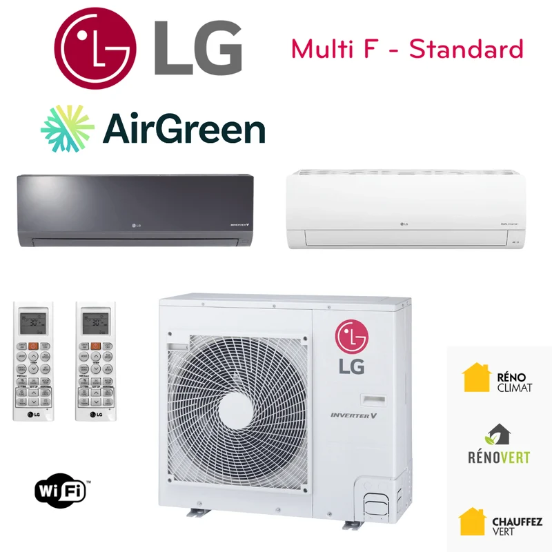 Thermopompe 2-Zones LG MULTI F | Compresseur 48 000 BTU | Montréal, Laval, Longueuil, Rive Sud et Rive Nord