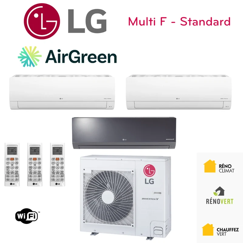 Thermopompe 3-Zones LG MULTI F | Compresseur 36 000 BTU | Montréal, Laval, Longueuil, Rive Sud et Rive Nord