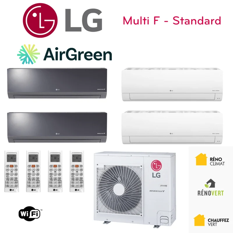Thermopompe Quad Zone LG MULTI F | Compresseur 30 000 BTU | Montréal, Laval, Longueuil, Rive Sud et Rive Nord