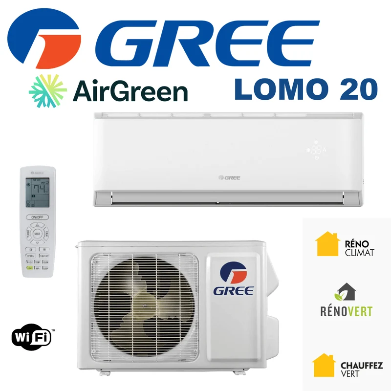 Thermopompe Murale Gree Lomo 20 de 36 000 BTU (Commercial) | Montréal, Laval, Longueuil, Rive Sud et Rive Nord