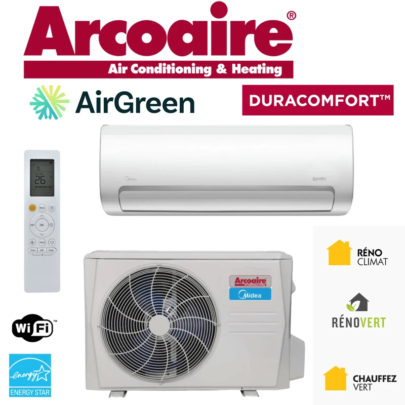 Mini Split Mural Arcoaire Duracomfort 24 000 BTU | Montréal, Laval, Longueuil, Rive Sud et Rive Nord