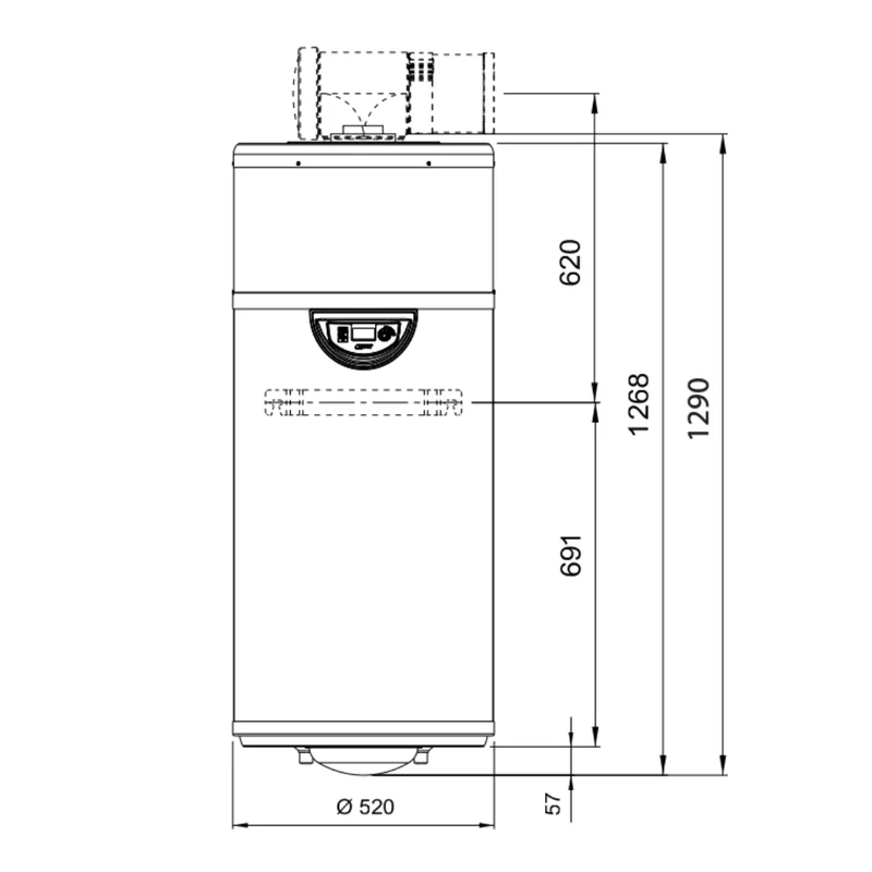 Chauffe-eau thermodynamique mural Intuis Edel 100 L