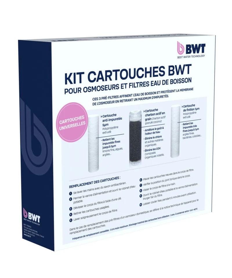 Pack pour osmoseurs de 3 préfiltres