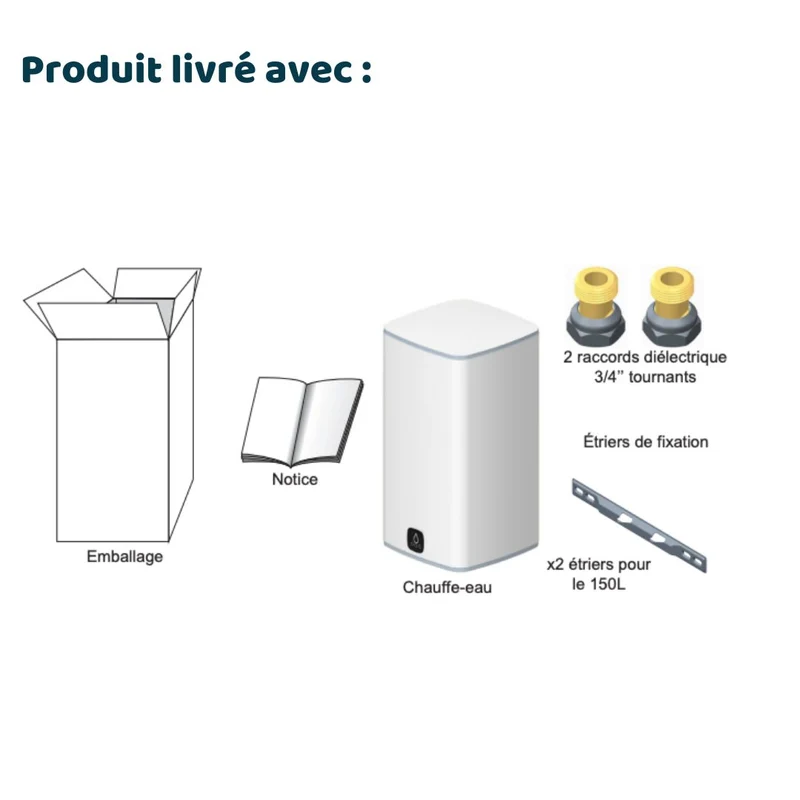 Chauffe-eau électrique vertical mural Thermor Malicio 3 120 L