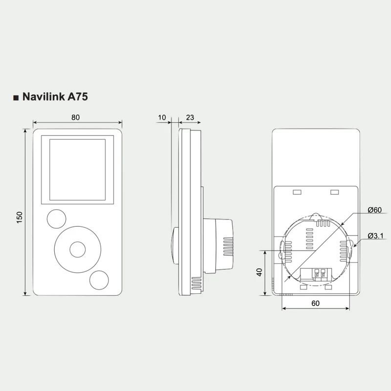 Commande d'ambiance Navilink A75 - Filaire