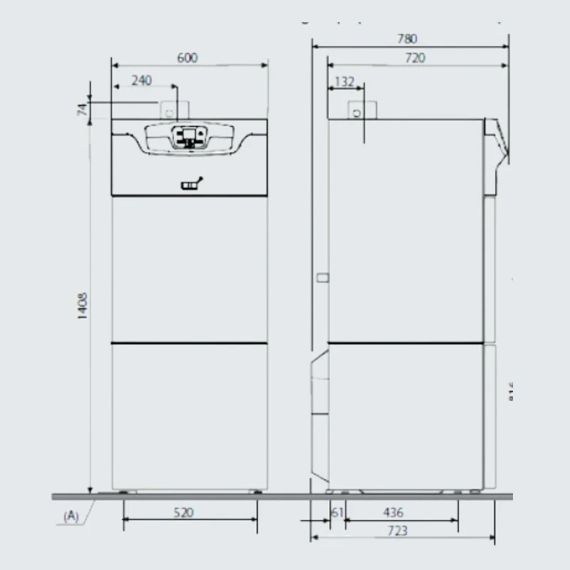 Klista + 24 kW HTE GBI/GBVI - Chaudière sol gaz à condensation