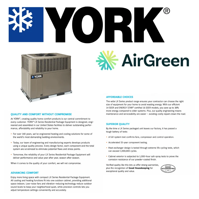 Thermopompe Monobloc York PHE4 de 4 Tonnes | Montréal, Laval, Longueuil, Rive Sud et Rive Nord
