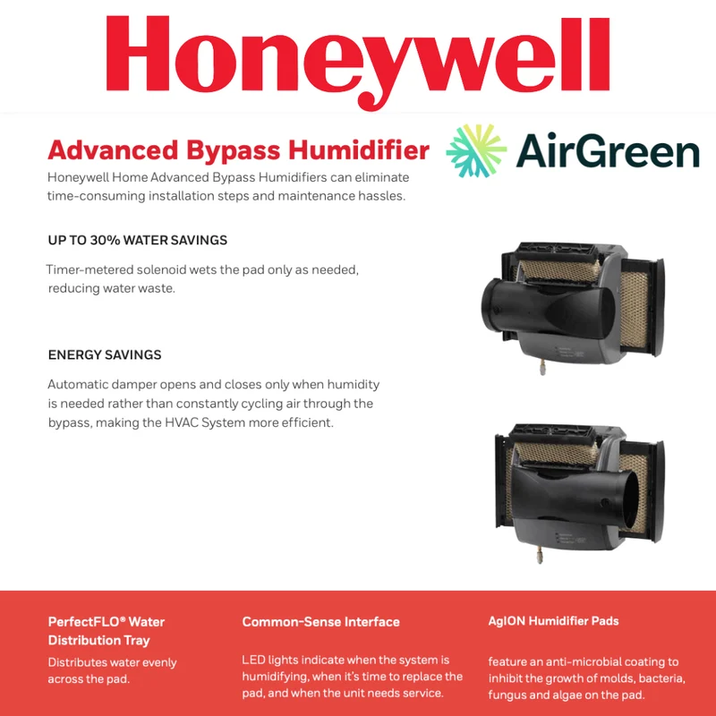 Humidificateur Honeywell HE250C1014/U | Installation à Montréal, Laval, Longueuil, Rive Sud et Rive Nord