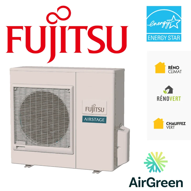 Installation Thermopompe Centrale Fujitsu INFINITE COMFORT 30LAMS1 de 2.5 Tonnes à Montréal, Laval, Longueuil, Rive-Sud et Rive-Nord