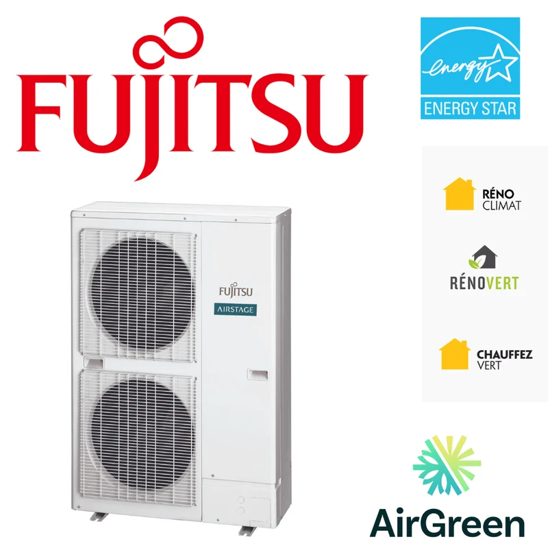 Installation Thermopompe Centrale Fujitsu INFINITE COMFORT 48LAMS1 de 4 Tonnes à Montréal, Laval, Longueuil, Rive-Sud et Rive-Nord