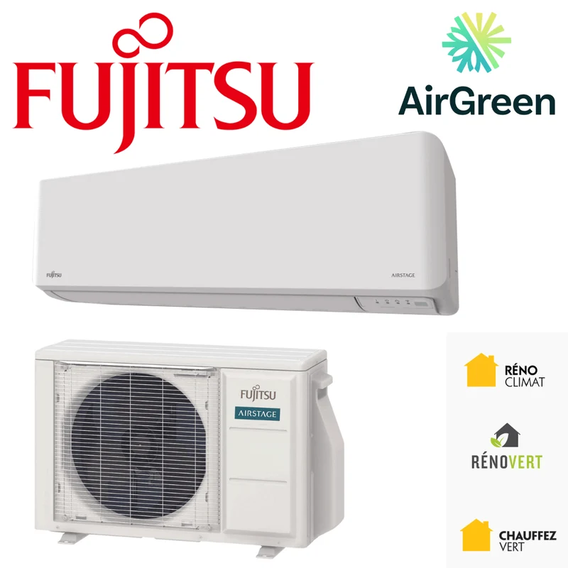 Mini Split Fujitsu LPAS1 de 12 000 BTU partout dans le Grand Montréal, Laval, Longueuil, Rive Sud et Rive Nord