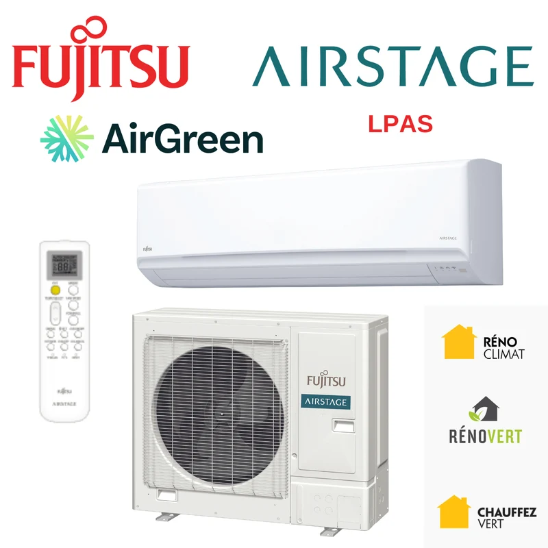 Thermopompe Murale Fujitsu LPAS1 de 30 000 BTU partout dans le Grand Montréal, Laval, Longueuil, Rive Sud et Rive Nord