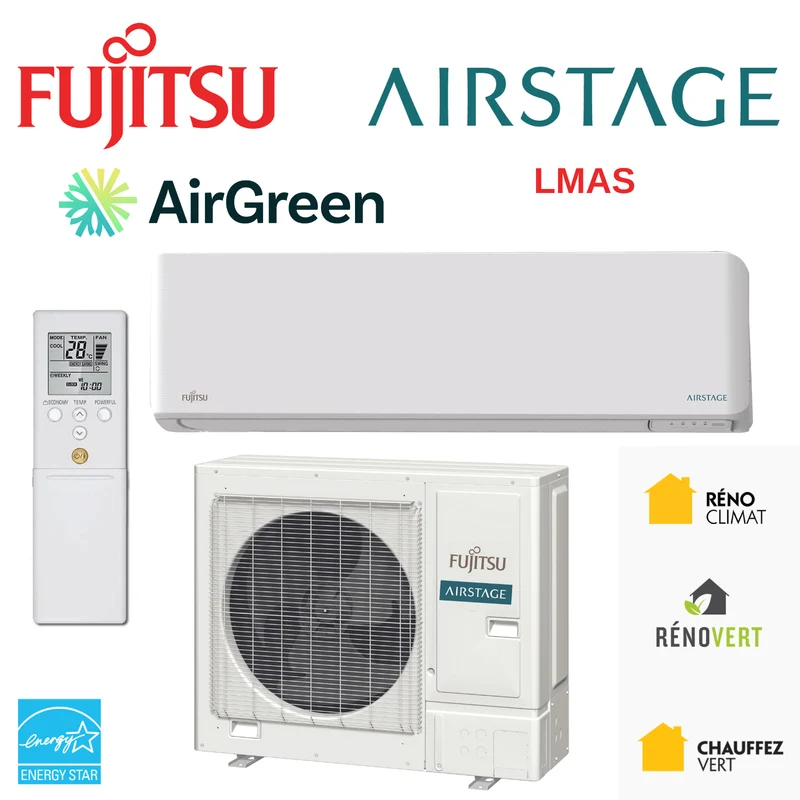 Installation Mini Split Mural Fujitsu LMAS1 de 24 000 BTU