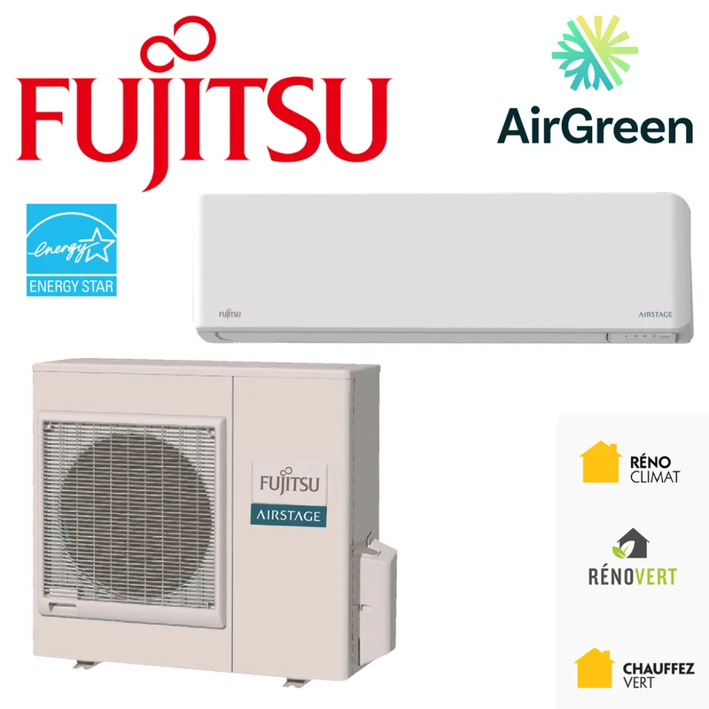 Thermopompe Murale Fujitsu RLB de 18 000 BTU à Montréal, Laval, Longueuil, Rive Sud et Rive Nord