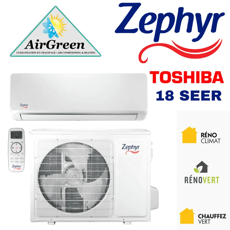 Thermopompe Murale Zephyr 18 de 24 000 BTU Montréal