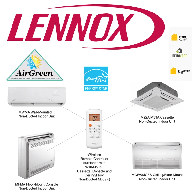 Thermopompe Murale Lennox MLA de 12 000 BTU Montréal