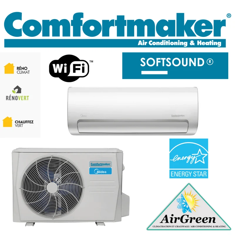 Thermopompe Murale Comfortmaker (DLCSRA) SOFTSOUND de 18 000 BTU Montréal (-30°C)