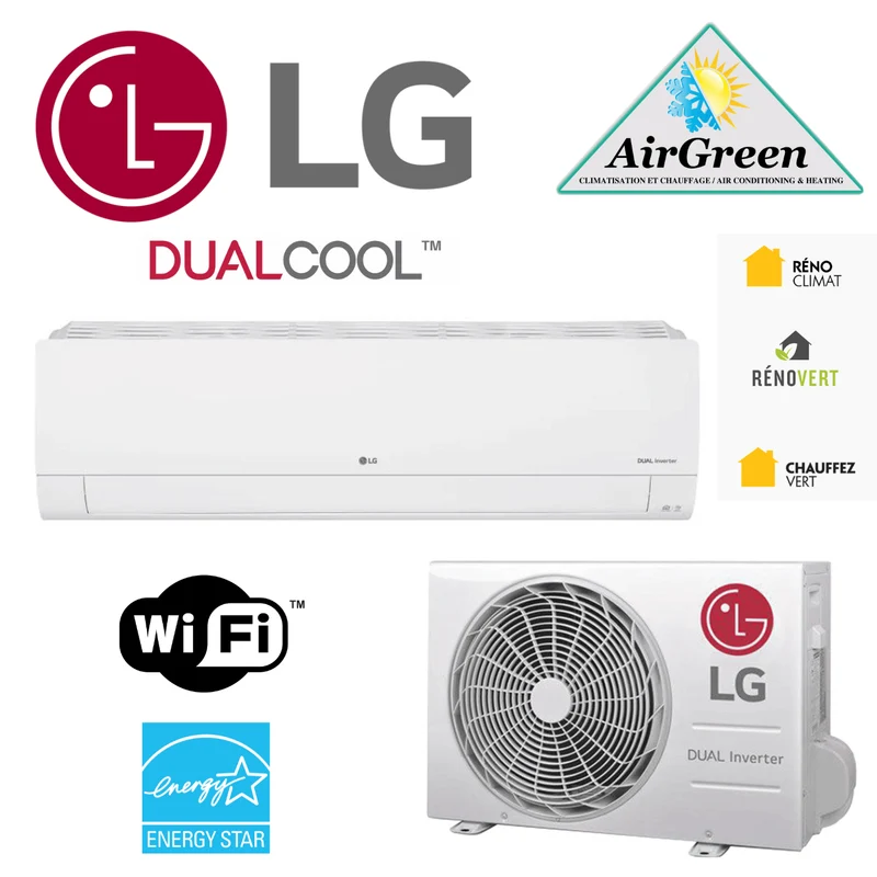 Thermopompe Murale LG DUALCOOL BLANC BRILLANT de 36 000 BTU Montréal