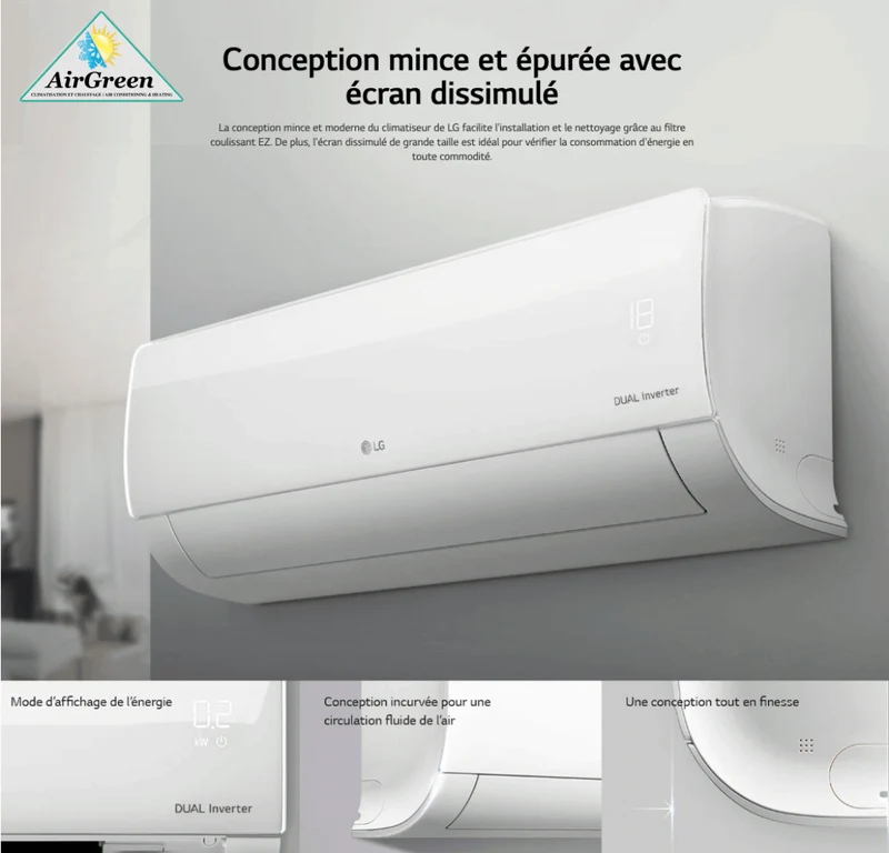 Thermopompe Murale LG DUALCOOL BLANC BRILLANT de 30 000 BTU Montréal