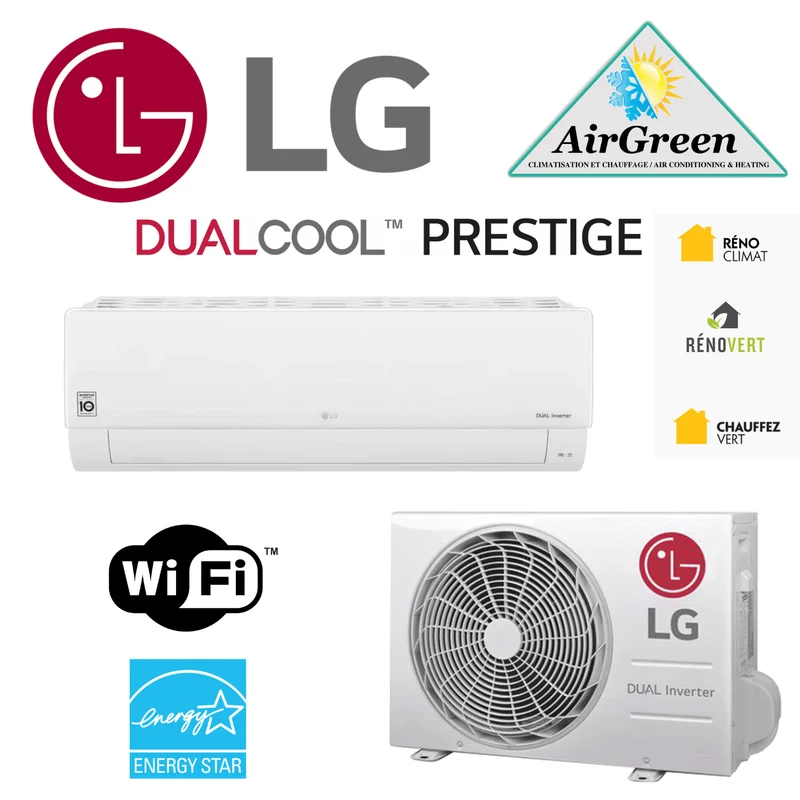 Thermopompe Murale LG DUALCOOL PRESTIGE de 15 000 BTU Montréal