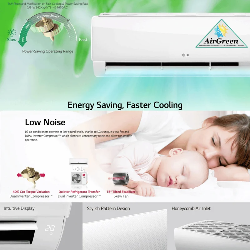 Thermopompe Murale LG DUALCOOL PRESTIGE de 9 000 BTU Montréal