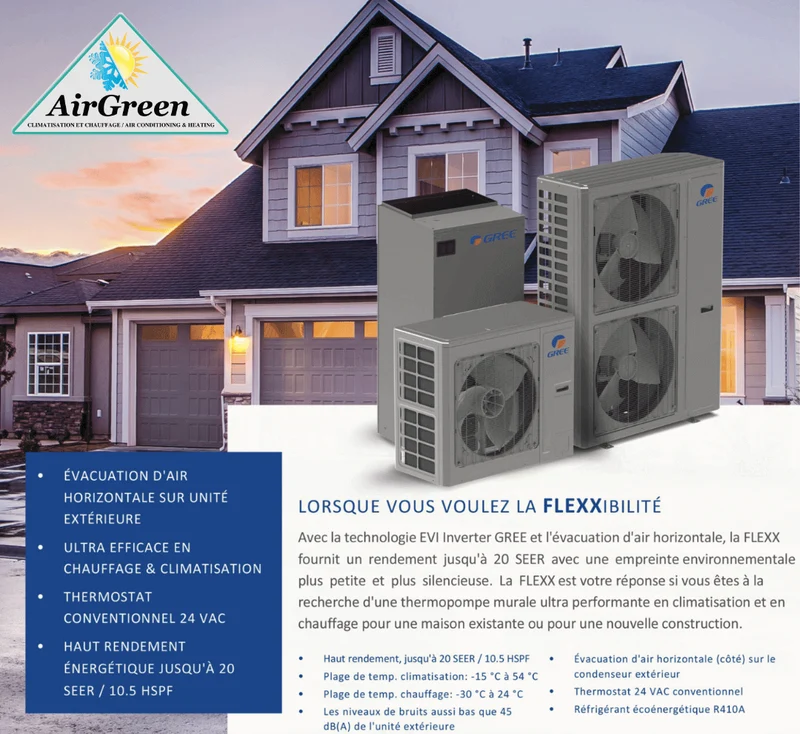 Thermopompe Centrale Gree FLEXX 5 Tonnes