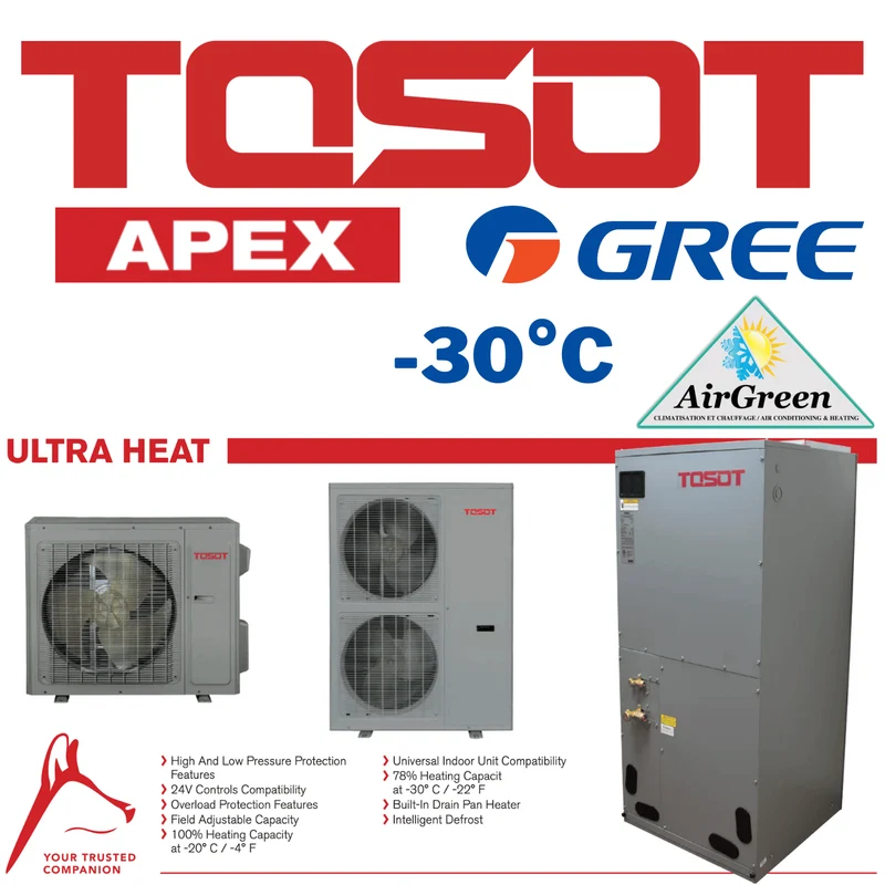 Thermopompe Centrale Tosot APEX 4 Tonnes