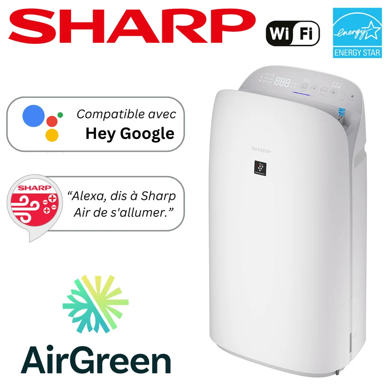 Purificateur d'Air et Humidificateur Sharp Série Plasmacluster® 7000 KCP110CW