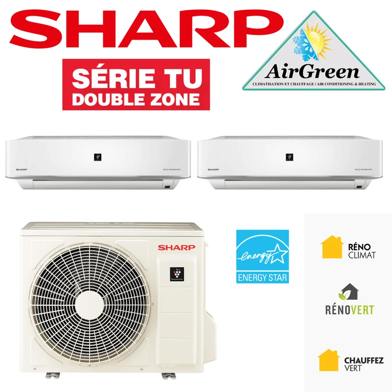 Thermopompe Double Zone SHARP TU Montréal