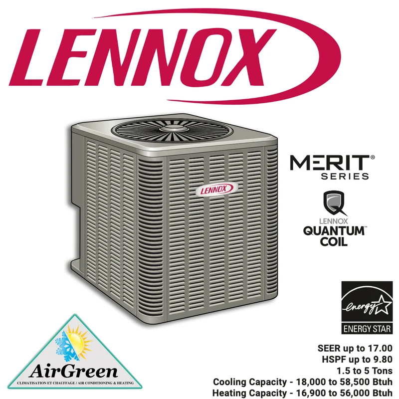 Thermopompe Centrale LENNOX MERIT ML16XP1 4 Tonnes