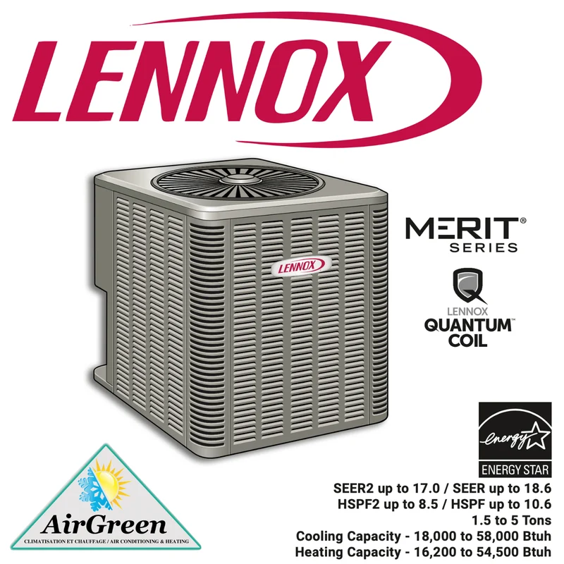 Thermopompe Centrale LENNOX MERIT ML17XP1 3.5 Tonnes