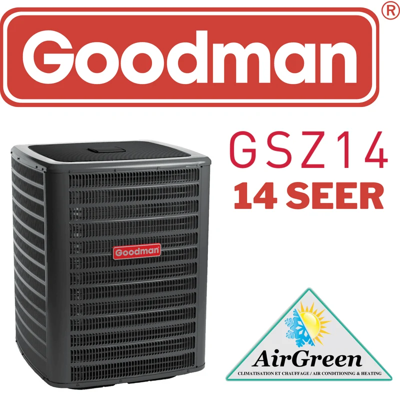 Thermopompe Centrale Goodman 14 SEER de 1.5 Tonnes