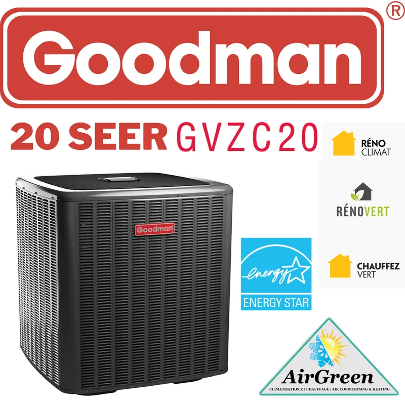 Thermopompe Centrale Goodman 20 SEER INVERTER de 5 Tonnes
