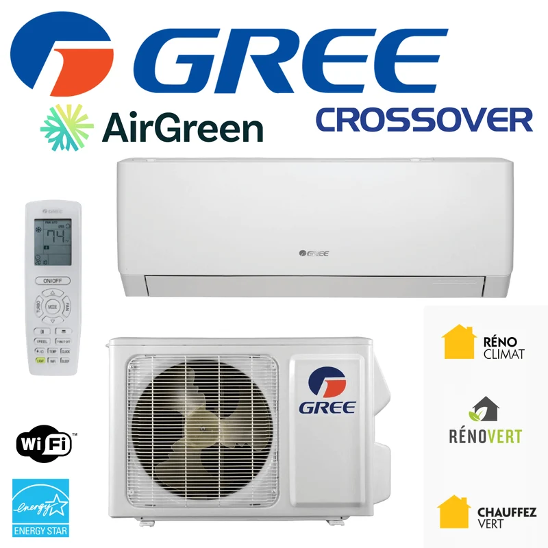 Thermopompe Murale GREE CROSSOVER de 24 000 BTU Montréal (-30°C)