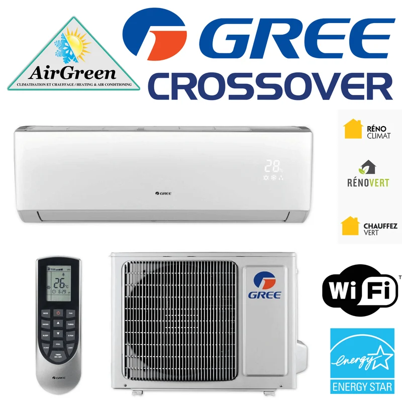 Thermopompe Murale GREE CROSSOVER de 9 000 BTU Montréal (-30°C)