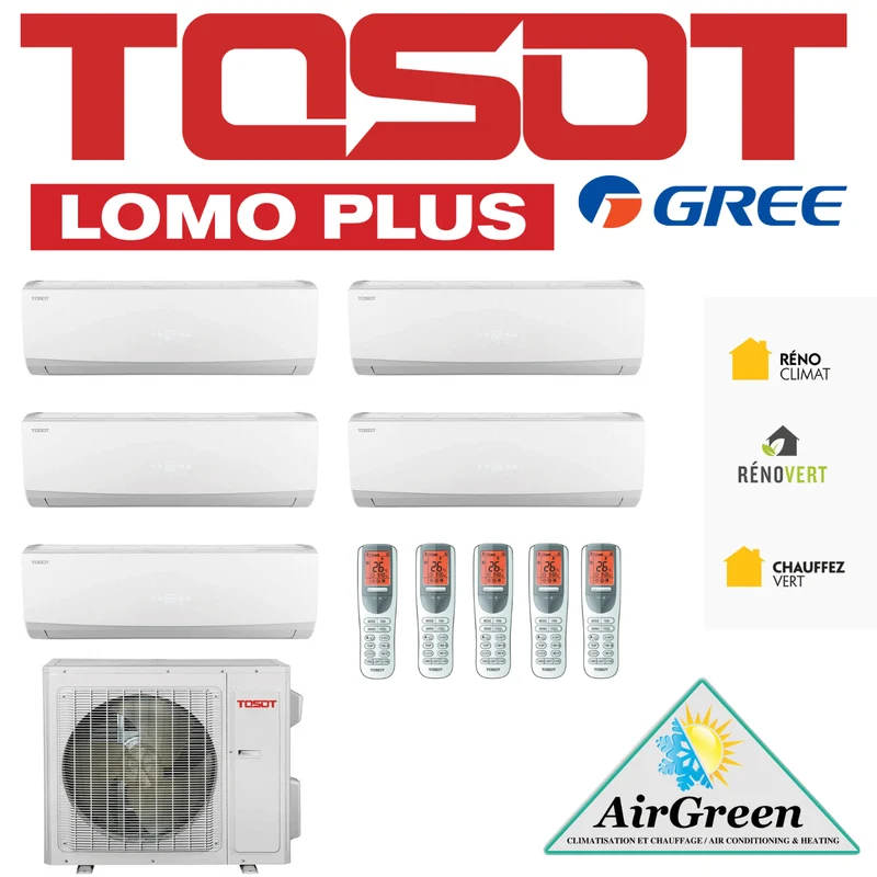 Thermopompe Cinq Zones Tosot LomoPlus UltraHeat Compresseur 42 000 BTU Montréal