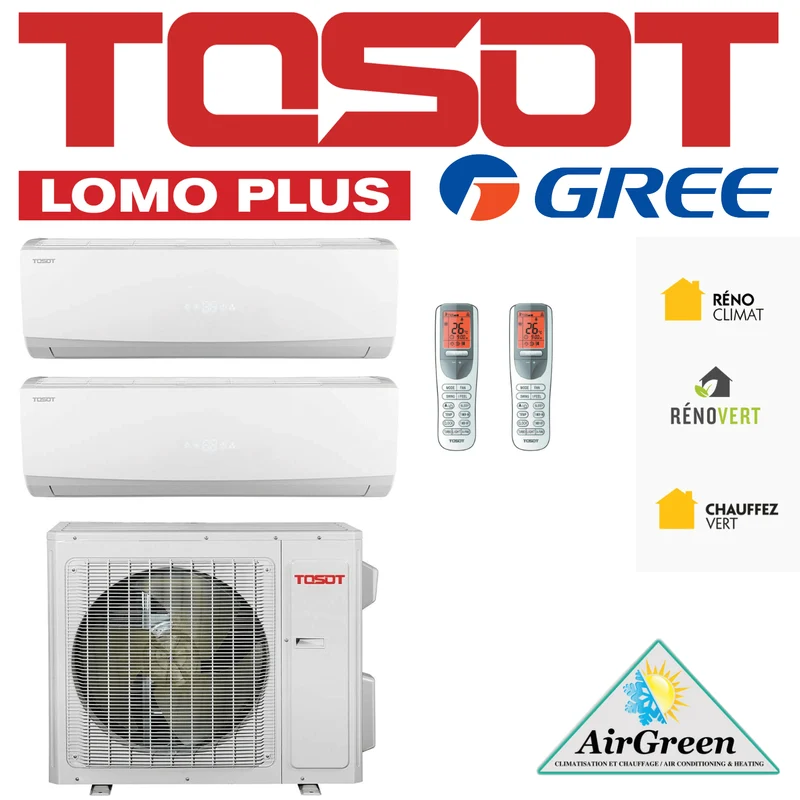 Thermopompe Double Zone Tosot LomoPlus UltraHeat Compresseur 42 000 BTU Montréal