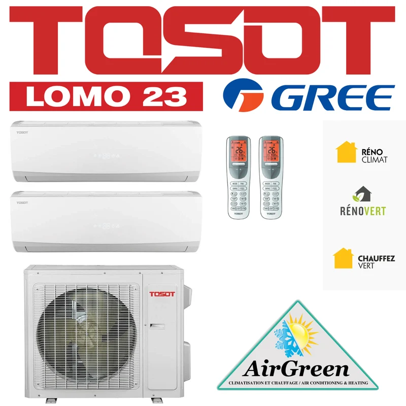 Thermopompe Double Zone Tosot Lomo 23 SEER Compresseur 42 000 BTU Montréal