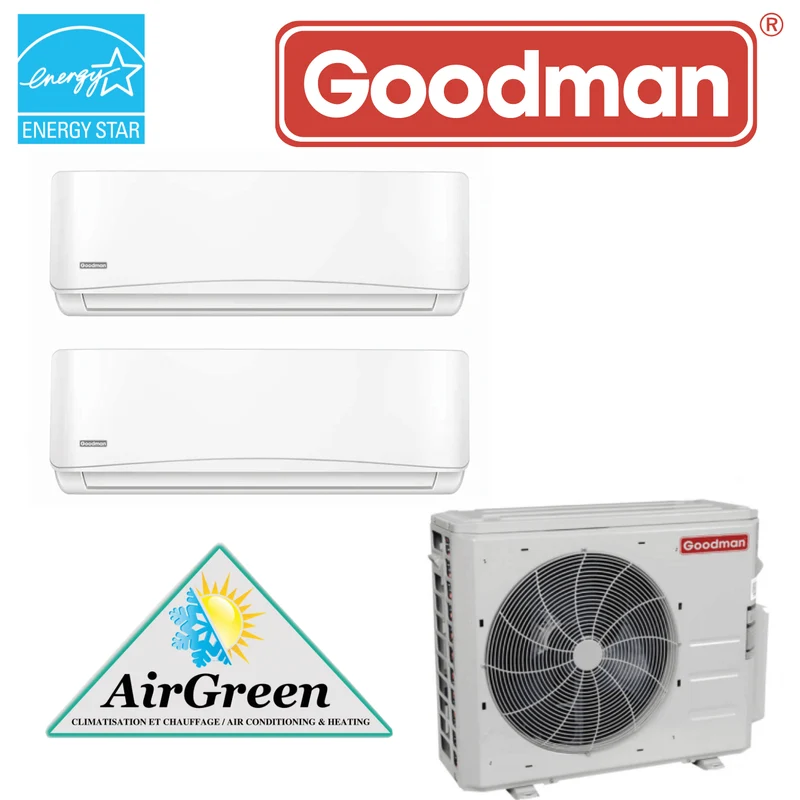 Thermopompe Double Zone Goodman Série 21 SEER Compresseur 27 000 BTU Montréal