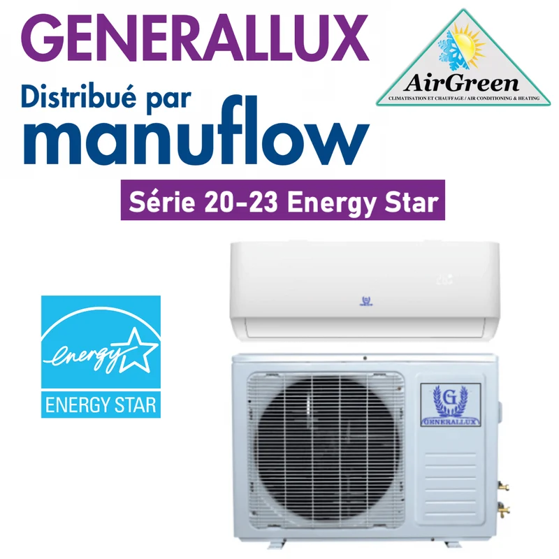 Thermopompe Murale Generallux 23 SEER de 18 000 BTU Montréal