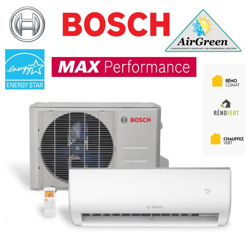 Thermopompe Murale Bosch Climate 5000 Max Performance de 9 000 BTU Montréal