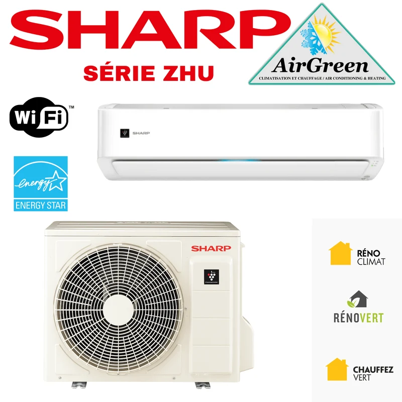 Thermopompe Murale Sharp ZHU de 12 000 BTU Montréal