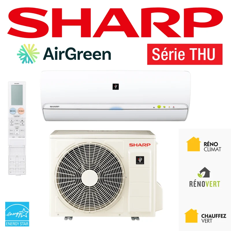 Thermopompe Murale Sharp THU de 12 000 BTU Montréal