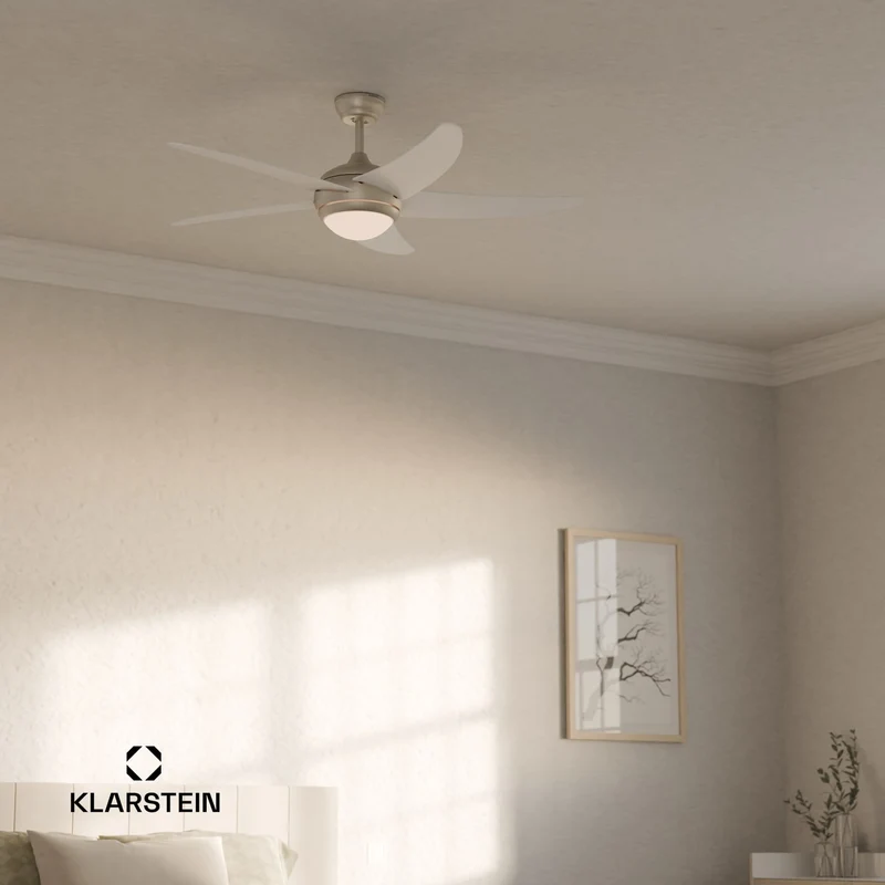 Bolero ventilateur de plafond 2 en 1 132 cm luminaire 55 W télécommande contrôle par application 2 sens de marche