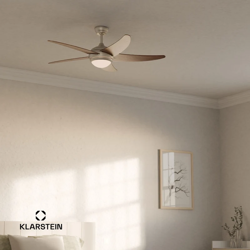 Bolero ventilateur de plafond 2 en 1 132 cm luminaire 55 W télécommande contrôle par application 2 sens de marche